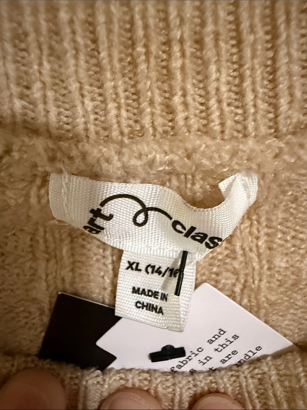 Beige Ice Skate Knit Sweater